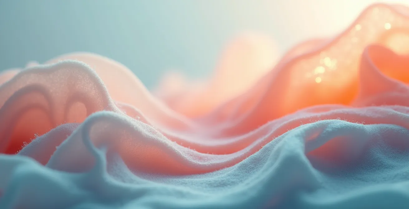 Abstract artistic image representing the placebo effect with soft blended color patterns and diffuse lighting